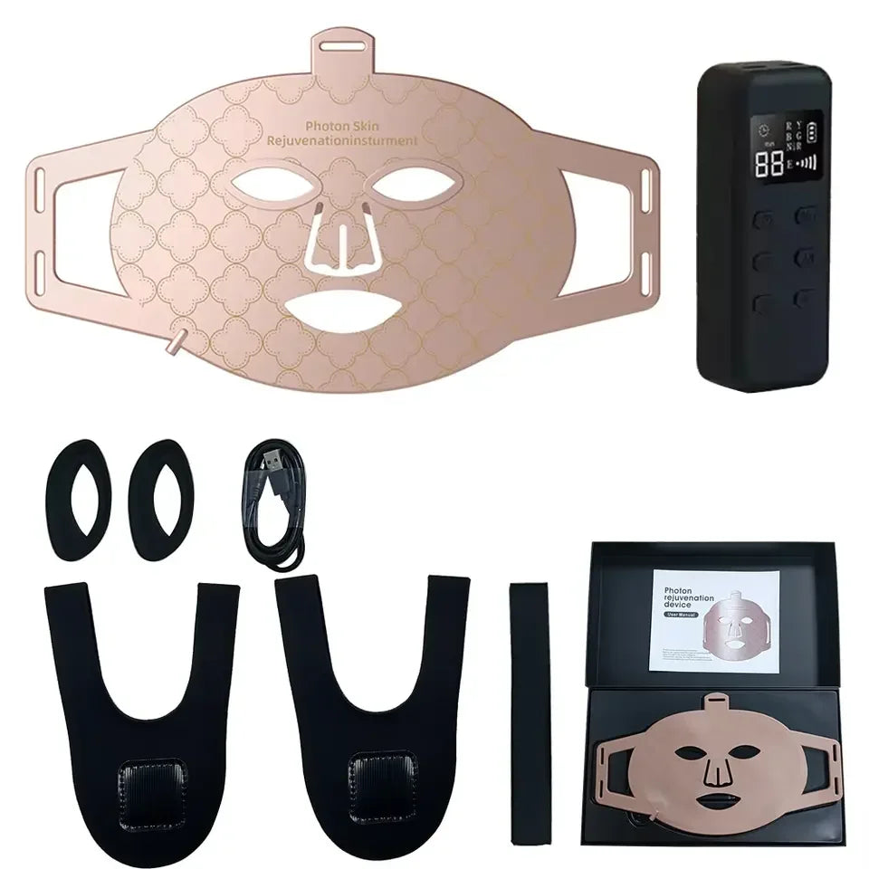New 8 Colors Photon Nir Light Skin Rejuvenation for Facial 850nm Led Red Infrared Led Face Mask Red Light Therapy Photon Mask
