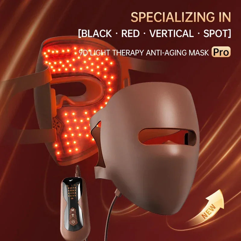 320 LED Beads Facial Photon Beauty Mask 4D Silicone Red Light Photon Skin Rejuvenation Anti Wrinkle Anti Acne Facial Beauty Care