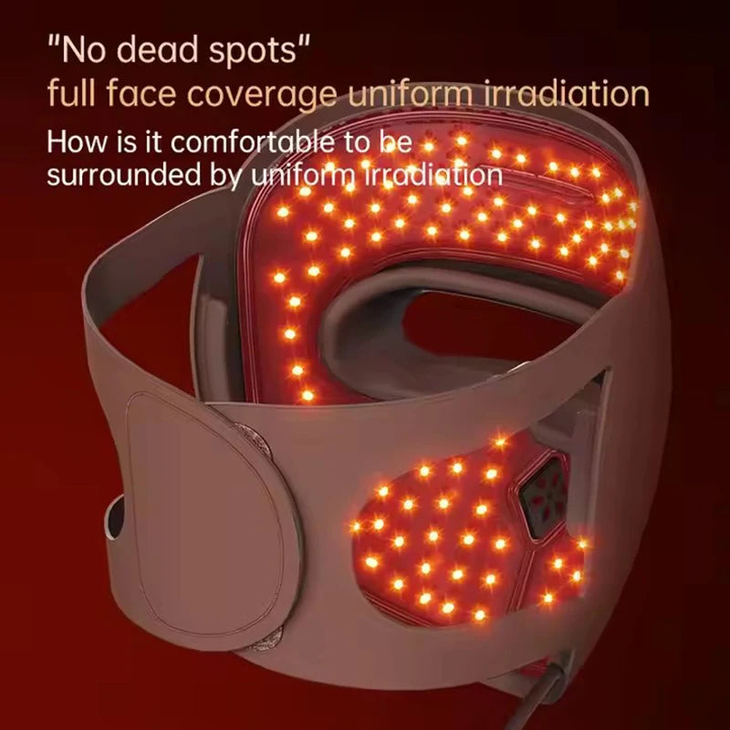 320 LED Beads Facial Photon Beauty Mask 4D Silicone Red Light Photon Skin Rejuvenation Anti Wrinkle Anti Acne Facial Beauty Care