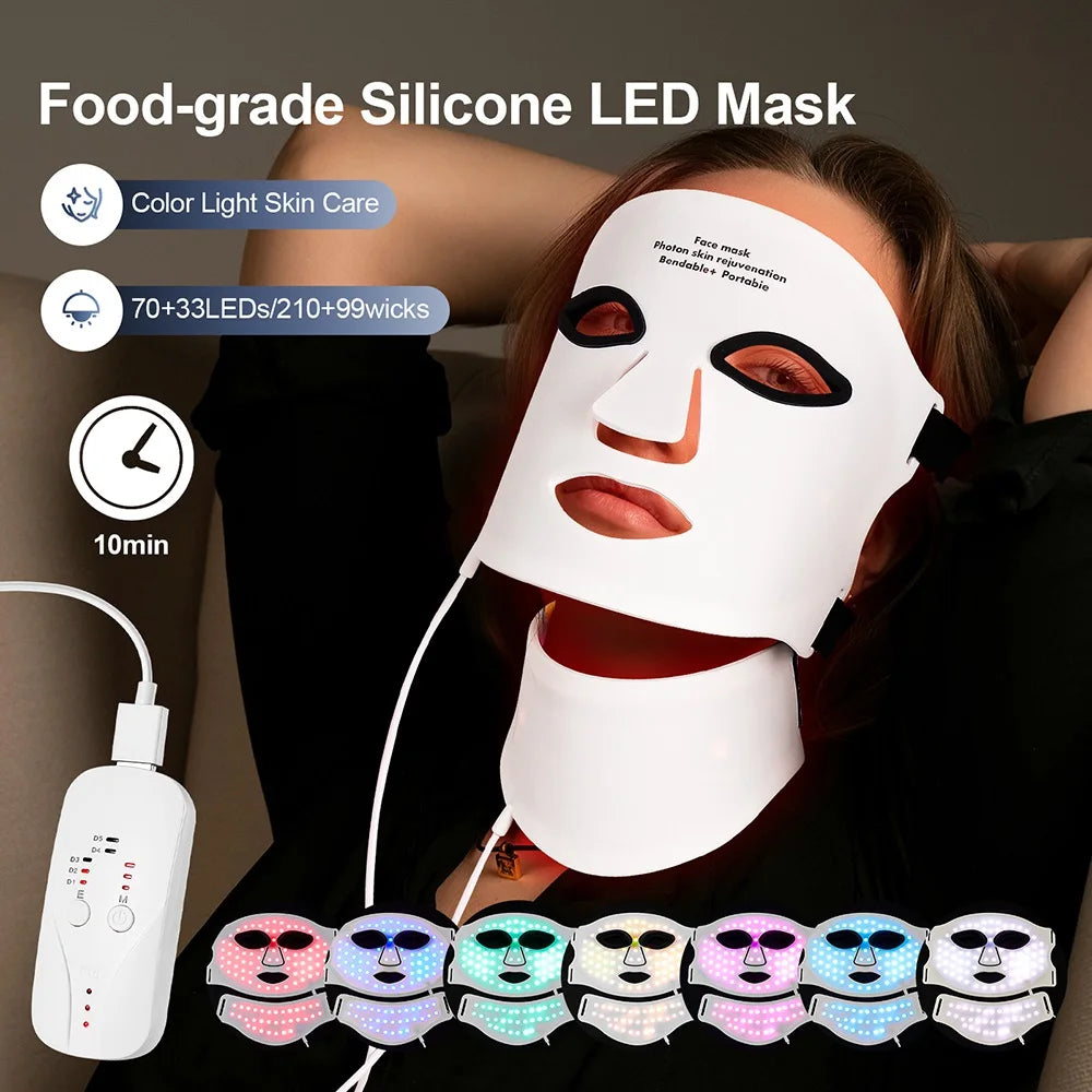 LUMEA silicone LED light therapy mask in white, worn on the face